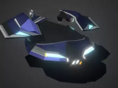 Zed Drago Sci-Fi Hover Jet Free 3D model
