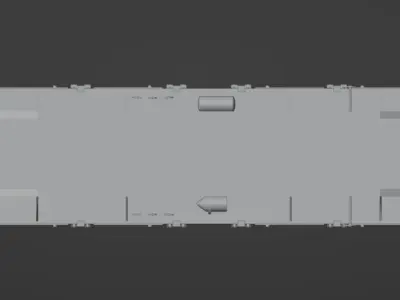 H0 1-87 scale Res 676 flat wagon 3D print model