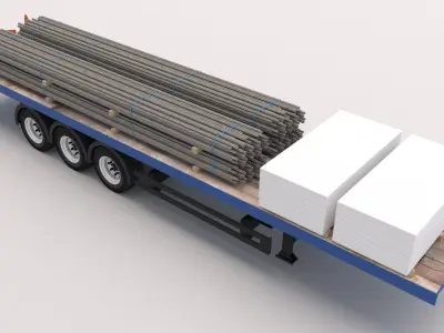 Industrial Trailer 03 3D model
