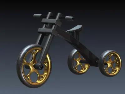 BLACK BALLANCE TRIKE Low-poly 3D model