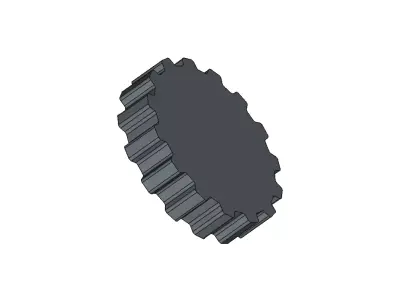Timing Gear T Low-poly 3D model