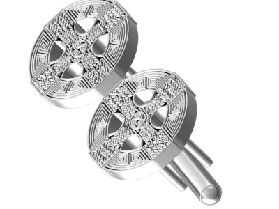 Antique Celtic Design Cufflink 3D print model