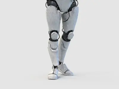 Children Cyborg Robot Rig 3D model