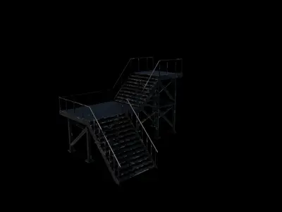 Industrial Stairs 3D model buy