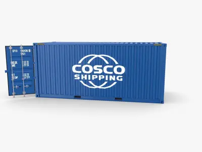 20ft Shipping Container Cosco Shipping v1 3D model