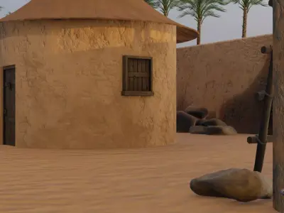 Desert Village Layout 3D model purchase