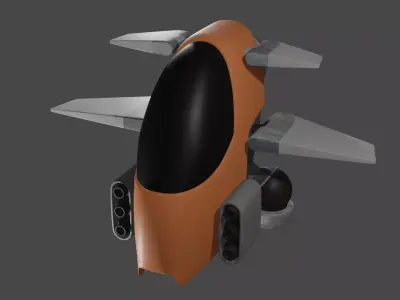 Fighter Pod Aircraft 3D model