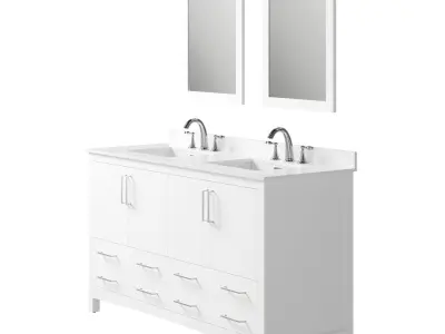 OVE Bellezzo 60 Combo White Vanity 3D model