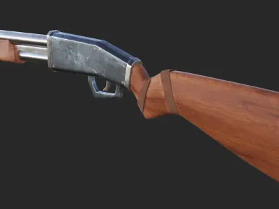 Stylized Shotgun 3D model purchase