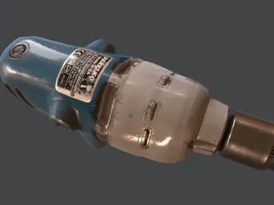 Old drill Low-poly 3D model