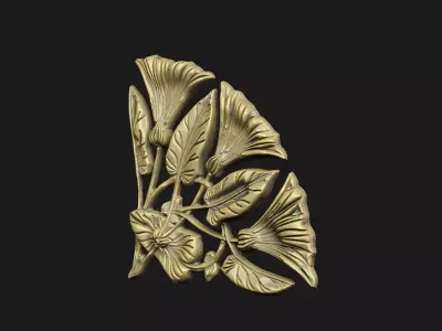 antique luxury vintage rococo baroque gothic pattern 3D print model