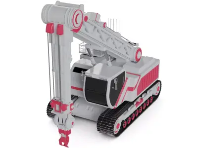 Snowcat Mounted Crane 3D model get