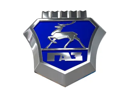 gaz logo 3D model by 3dlogoman