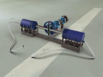 Scotch-Yoke Compressor 3D model