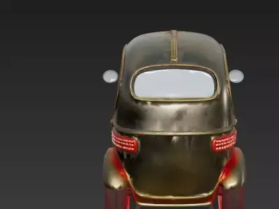 Brass-Scarab Cyber Trike Low Poly 3D Model Low-poly 3D model
