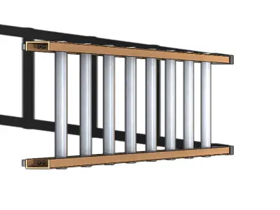Aluminum Ladder 8 Steps - Escada de Aluminio 8 Degraus 3D model
