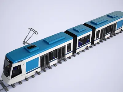 Stadler Tango city tram with 4k textures 3D model