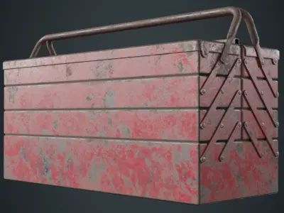 Toolbox 1B Low-poly 3D model