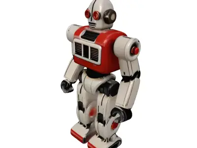 Retro Toy Robot Missing Arm 3D model