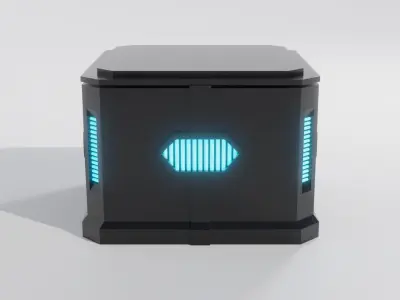 Sci-Fi Crate 3 Low-poly 3D model