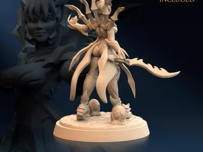 Spider Female Warrior Arachnid Blade C 3D print model