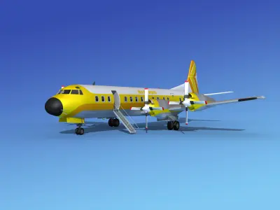Lockheed L-188 Electra HP Air Sun 3D model