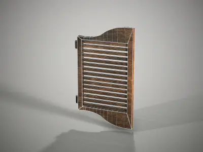 Western Saloon Door - PBR Game Ready Low-poly 3D model Low-poly 3D model