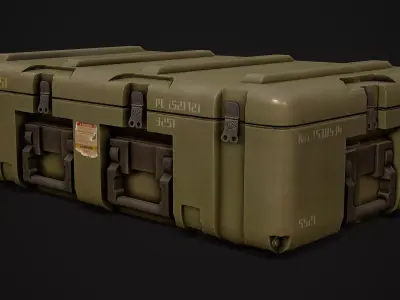 Military Chest Low-poly 3D model