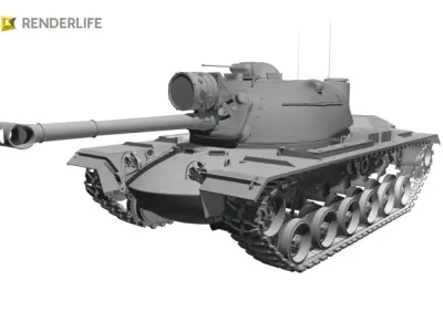 M48 Patton Tank 3D model buy