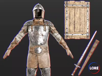 Medieval Collection Crude Defender 3D Model Pack