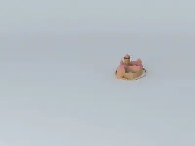 Card Model Castle Free 3D model