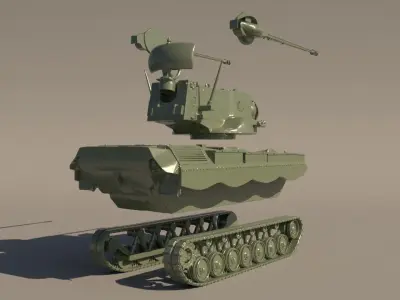 Flakpanzer Gepard Anti-aircraft for 3D print 3D print model