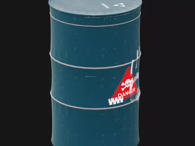 Oil barrel Low-poly 3D model buy
