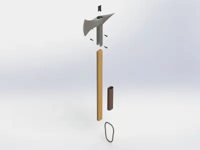 WG 7014 - Axe v2 Low-poly 3D model