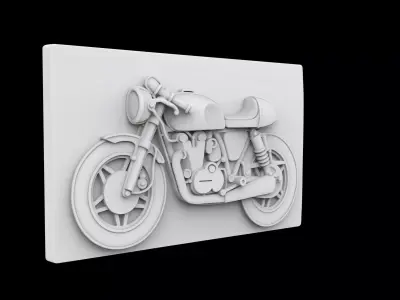 Cafe Racer Wall Panel 3D Print Model 3D print model