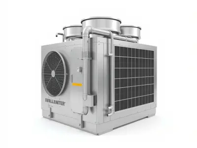 Industrial HVAC System D Model Pack Low-poly 3D model