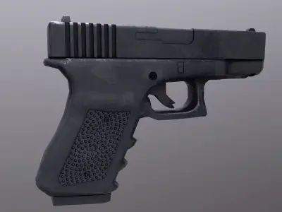 Glock pistol Low-poly 3D model buy