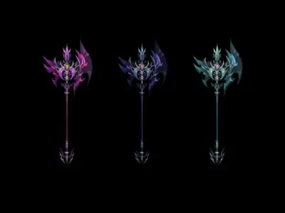 Fantasy Axes Collection 3D Model Pack