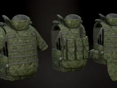 6B43 Body Armor Low-poly 3D model