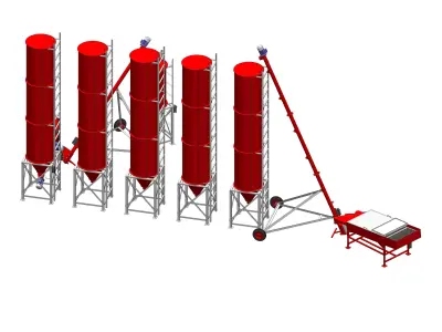 WG 4000 Feed pelletizer line Low-poly 3D model