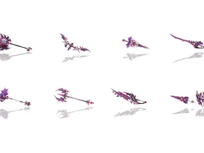 Demon Lord Weapons 3D Model Pack