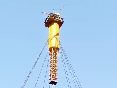 SPAR Leg Oil Rig Low-poly 3D model