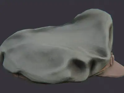 US Army Officer Cap Emblem Low-poly 3D model