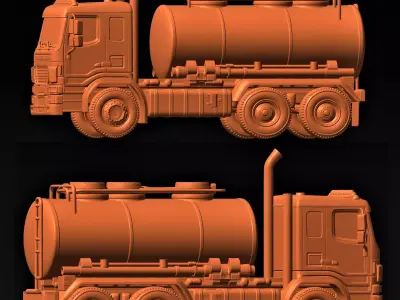 tanker truck static model 3D print model