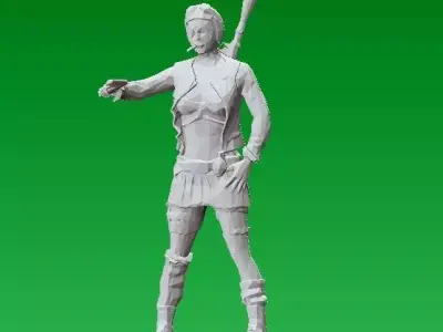 warrior girl soldier Free 3D print model