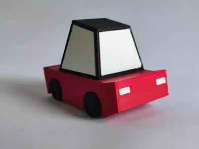 Stylized Low Poly Toy Car 3D Print Ready 3D print model