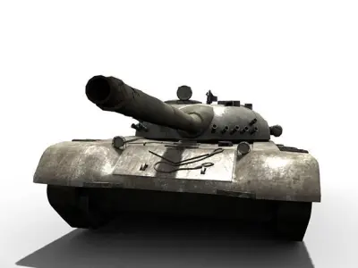 Game ready T-72 battle tank Low-poly 3D model