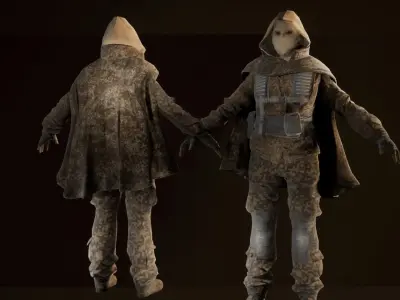 Enemy Soldiers Pack Low-poly 3D model