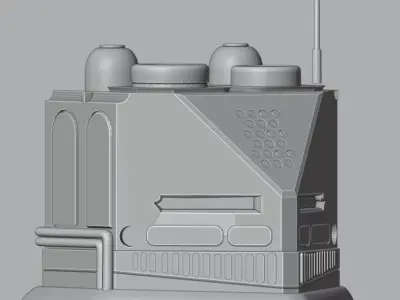 Helmet spacecraft Low-poly 3D model