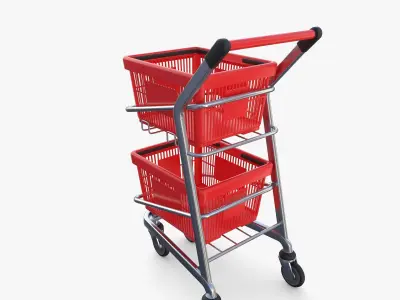 Shopping cart v12 3D model
